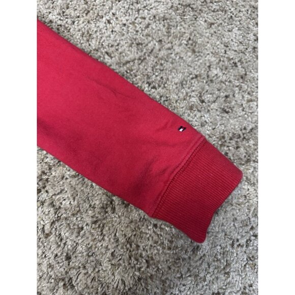 TOMMY HILFIGER VTG Sweater Jacket Turtle Neck Stitched Spell Out Full Zip Y2K M - Picture 8 of 11